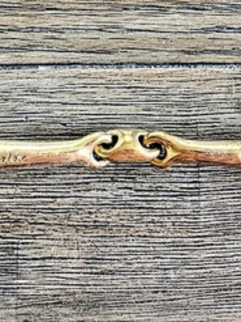 Neue Schule Tranz Angled Lozenge Loose Ring Gold & Silver Like New - 6.5 Inch